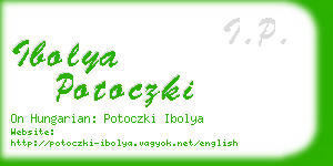 ibolya potoczki business card